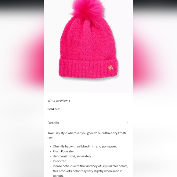 NWT Lilly Pulitzer GWP Frosti Hat - Picture 5 of 5